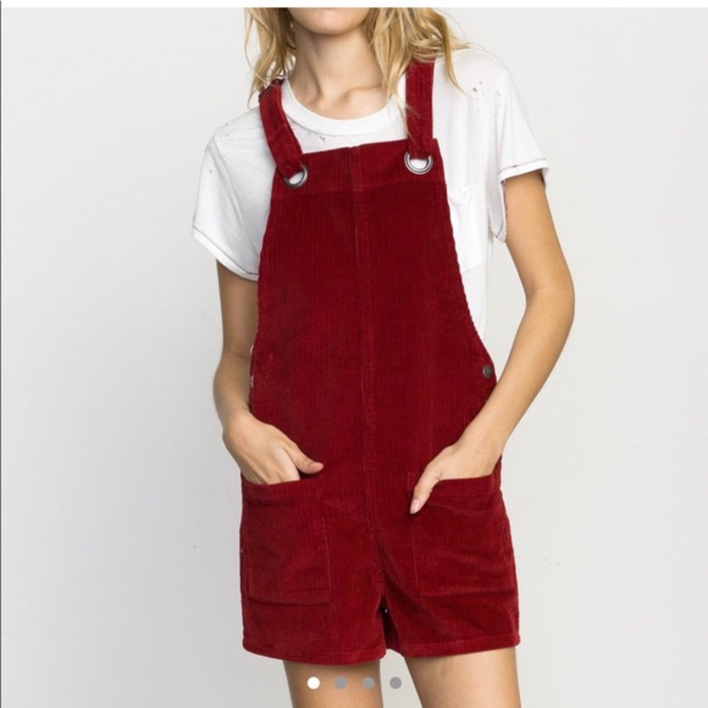 Corduroy red overalls